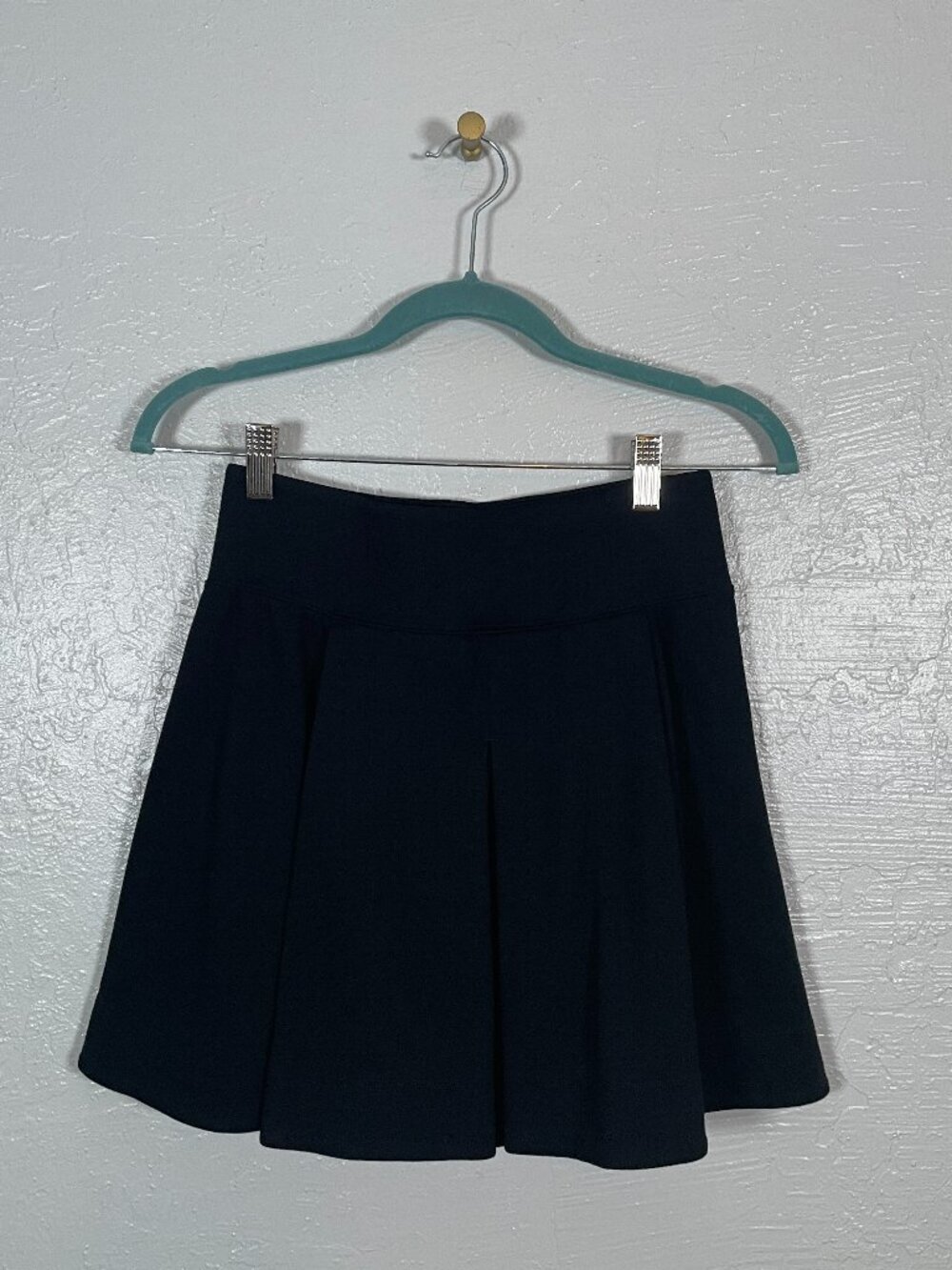 Kit and Ace Women 4 Black Pleated Mini Skirt High Waisted Pockets Ponte Knit
